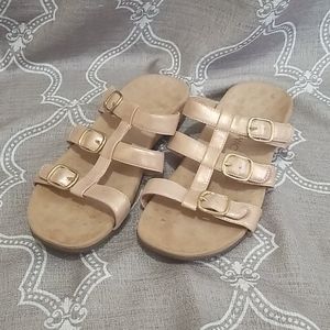 Vionic Rose Gold Slip On Sandals - Sz 11